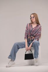 Sunset Stripe Knot Top